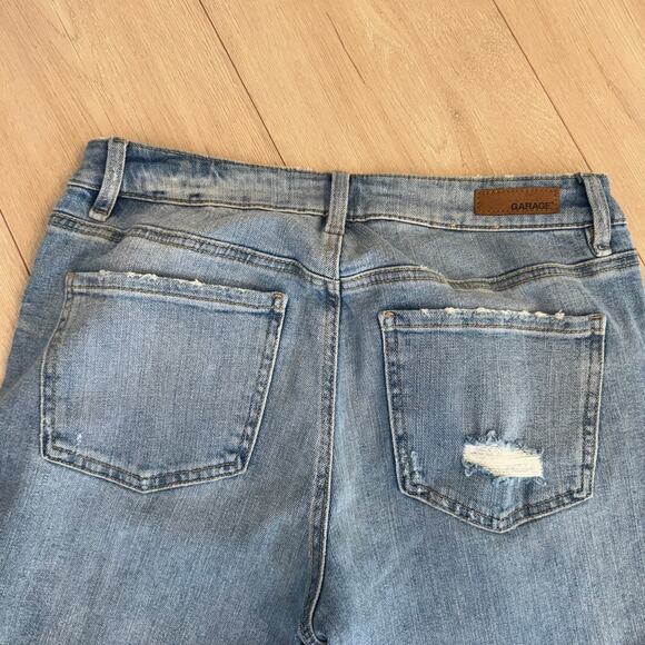 Garage Women's Distressed Girlfriend Straight Leg Jeans Denim Size 5 - Picture 9 of 9